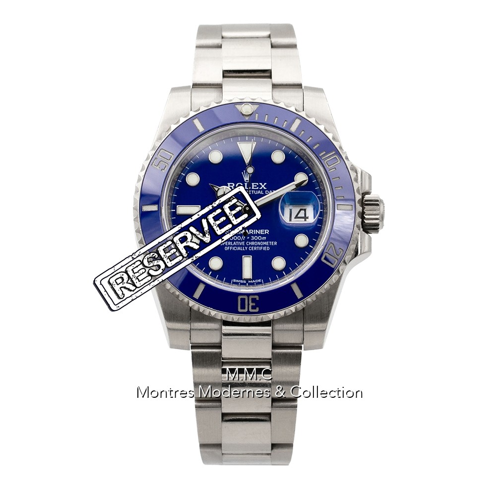 Rolex Submariner Date "Smurf" r&eacute;f.116619LB  - Image 1