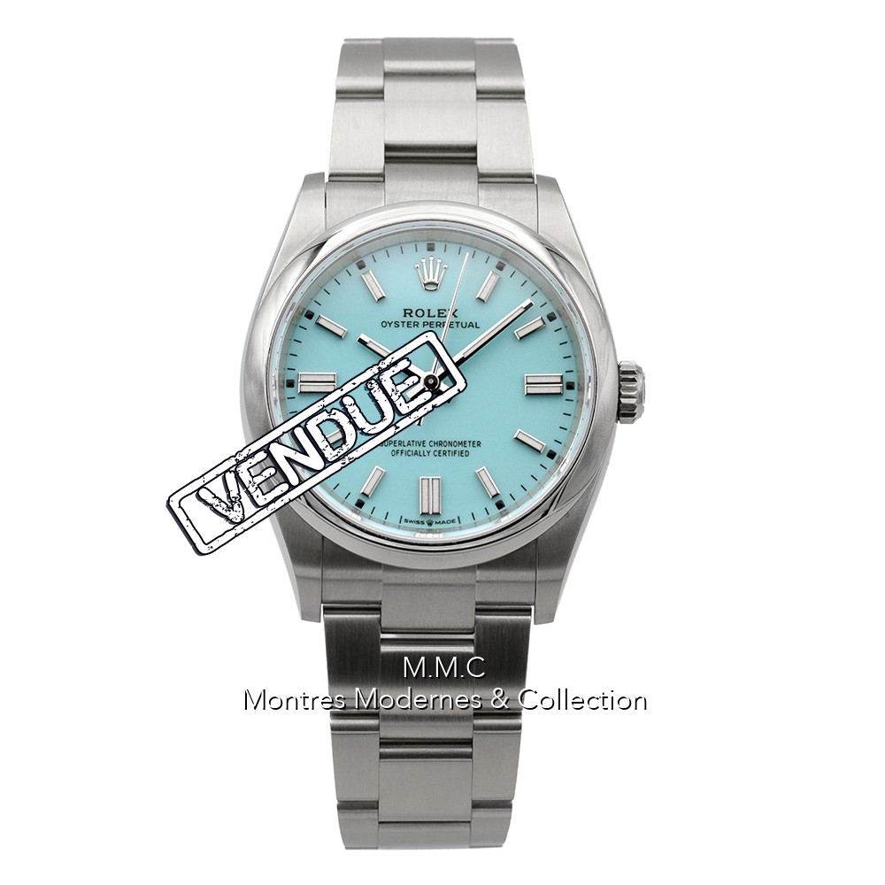 Rolex Oyster Perpetual Blue Tiffany Dial 36mm réf.126000 - Image 1