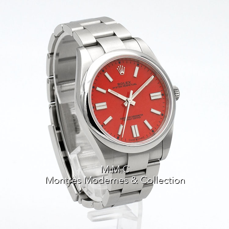 Rolex Oyster Perpetual 41mm réf.124300 Coral Red Dial - Image 3