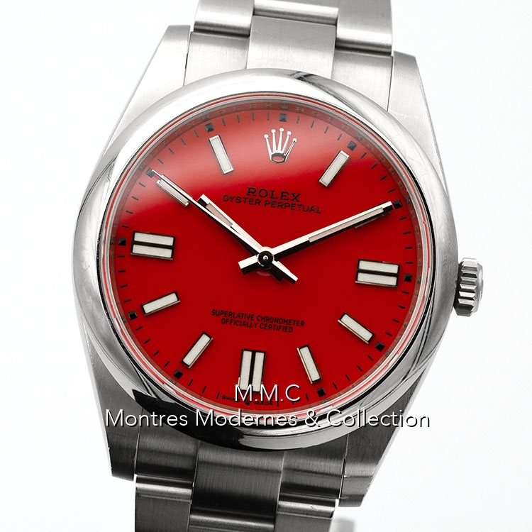 Rolex Oyster Perpetual 41mm réf.124300 Coral Red Dial - Image 4