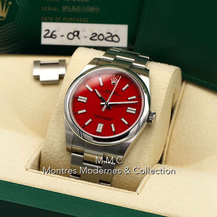 Rolex Oyster Perpetual 41mm réf.124300 Coral Red Dial - Image 6
